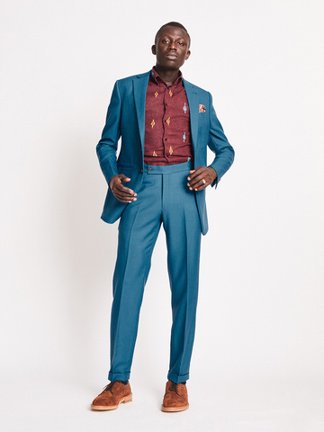 Teal Wool Mohair