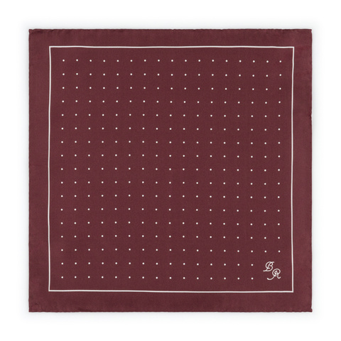 Burgundy Silk Pocadot