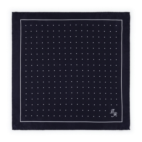 Navy Silk Pocadot