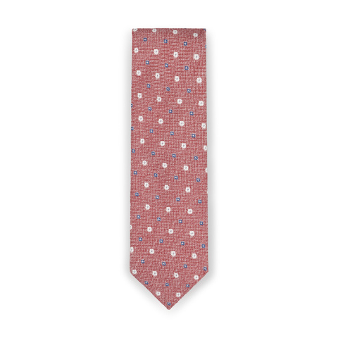 Pale Red Floral Silk Tie