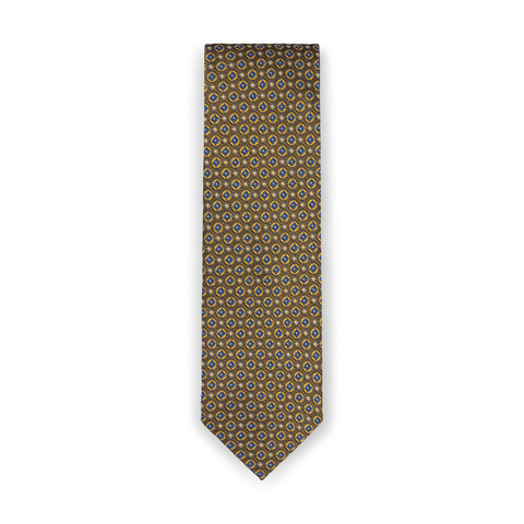 Gold Flower Silk Tie