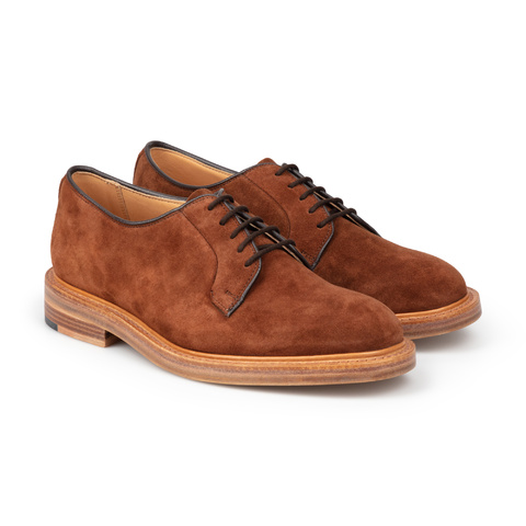 Brown Reverse Kudu Suede Derby Shoe