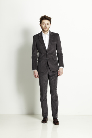 Grey 11 Wale Corduroy Suit