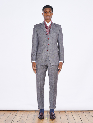 Grey Donegal Tweed Sack Suit