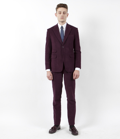 Burgundy Moleskin Suit