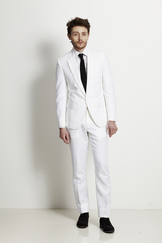 White Pure Linen Suit