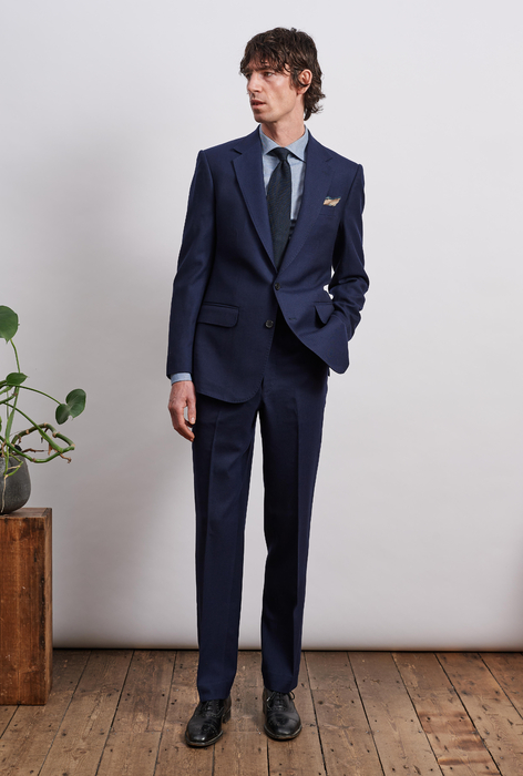 Navy Twill Wool