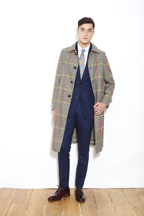 Tokyo Check Tyrol Wool Overcoat