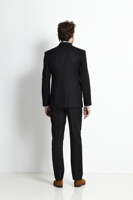 Charcoal Merino Wool Flannel Suit