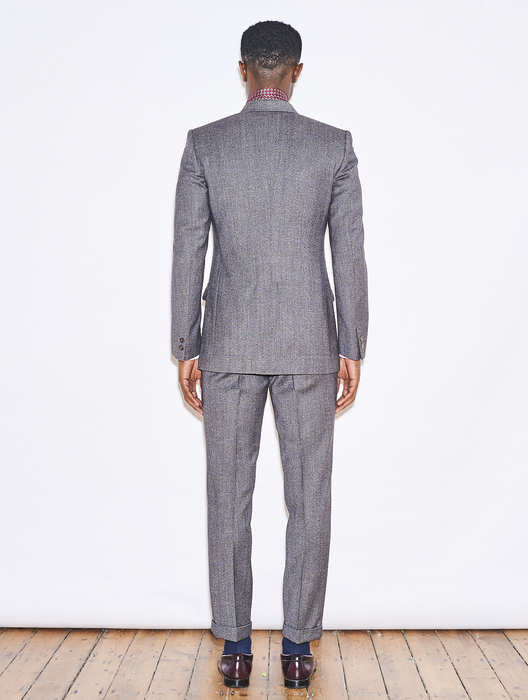 Grey Donegal Tweed Sack Suit