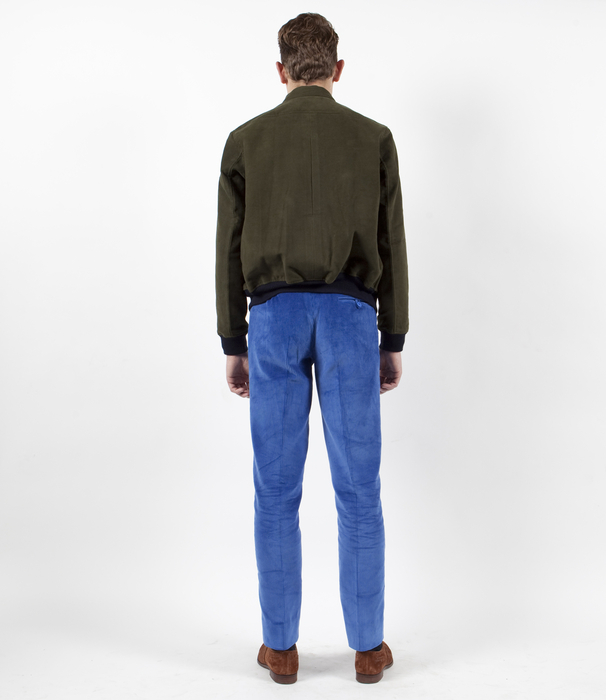 Dark Olive Moleskin Bomber