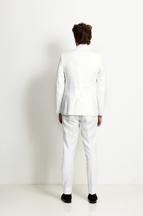 White Pure Linen Suit