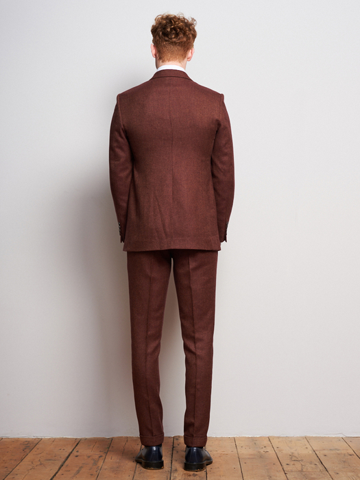 Wine Wool Cashmere Suit