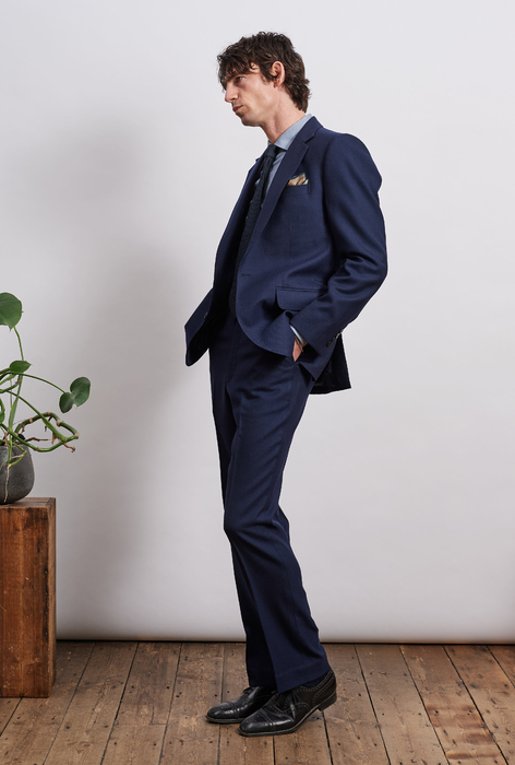 Navy Twill Wool