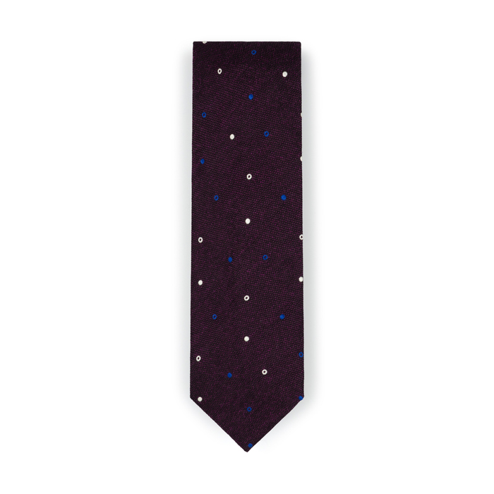 Purple Polka Silk Tie