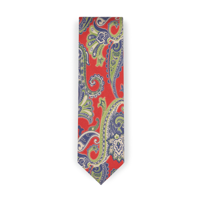 Red Paisley Affair Silk Tie