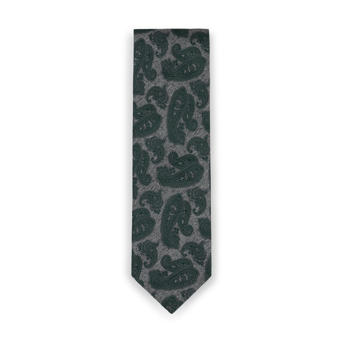 Green Paisley Silk Tie