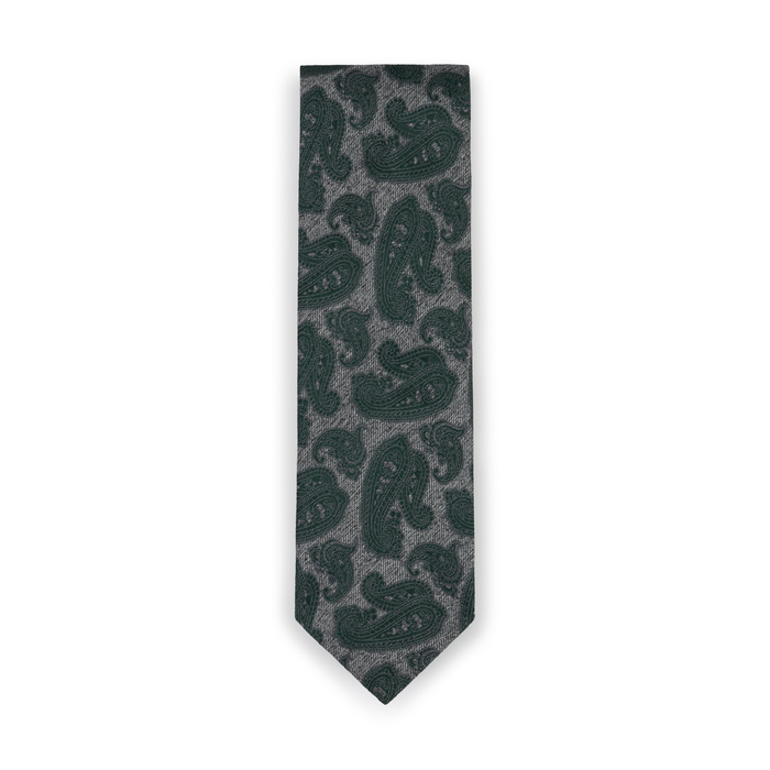 Green Paisley Silk Tie