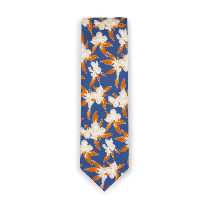 Blue Hawaiian Silk Tie