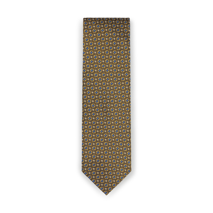 Gold Flower Silk Tie