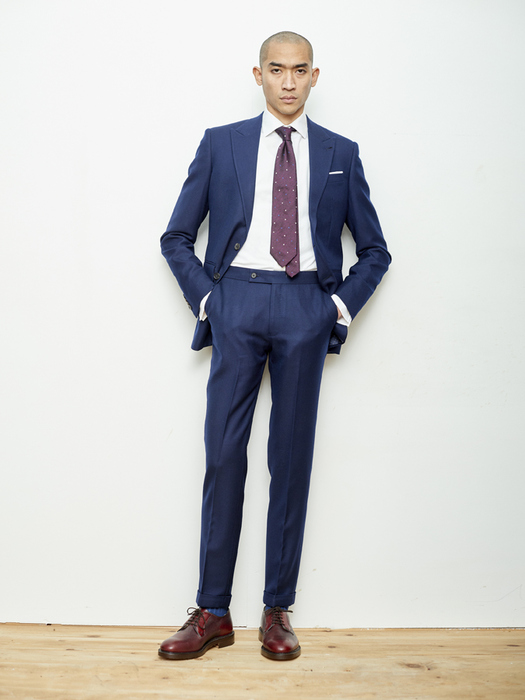 Navy Twill LGB Wool