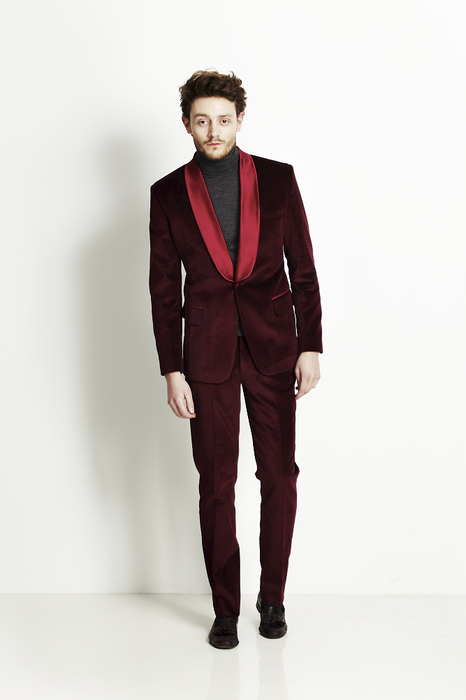 Burgundy Velvet Tuxedo