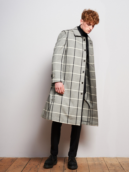 Check Tyrol Wool Overcoat