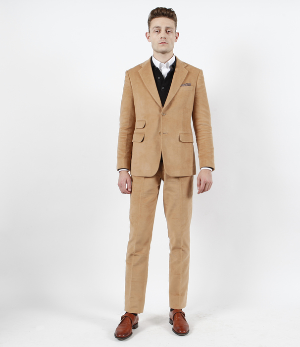 Camel Moleskin Suit