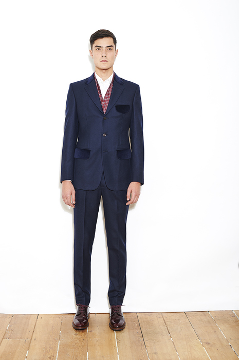 Navy Wool J.C. Suit