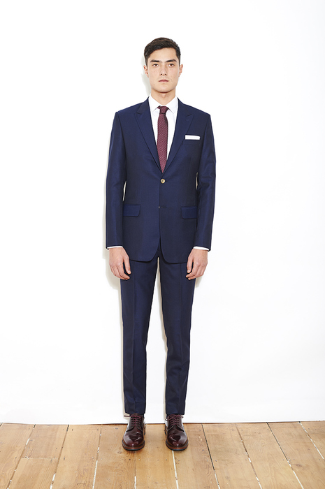 Navy/Blue Worsted Wool Suit