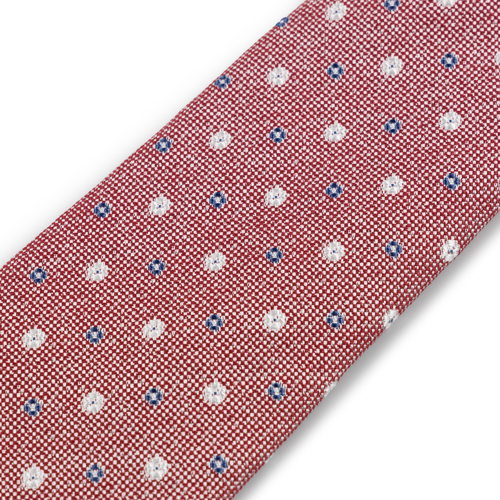 Pale Red Floral Silk Tie