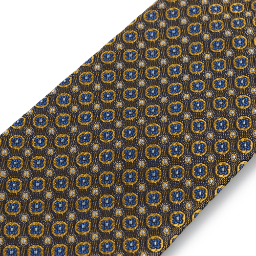 Gold Flower Silk Tie