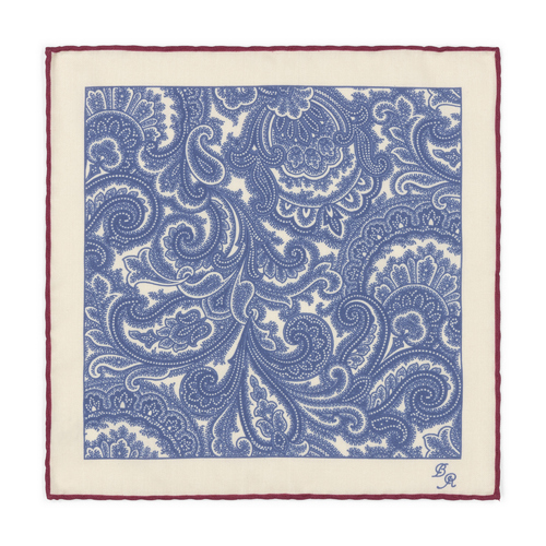 Soft Blue Silk Paisley