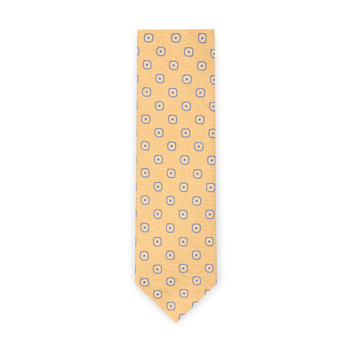 Gold Motif Silk Tie