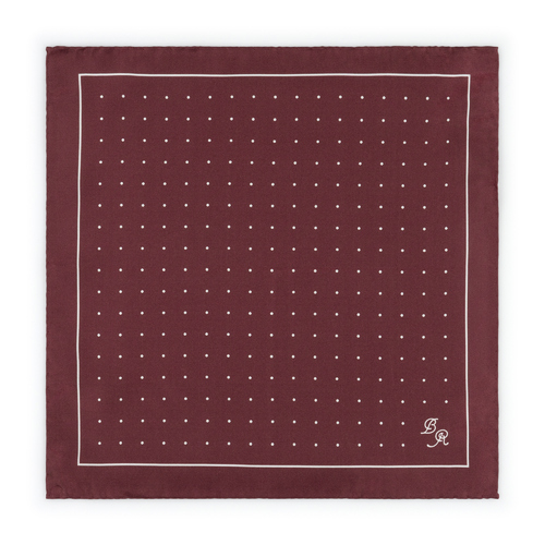 Burgundy Silk Pocadot