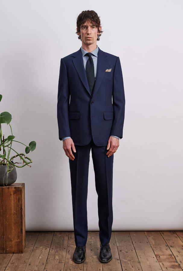 Image of Navy Twill Wool