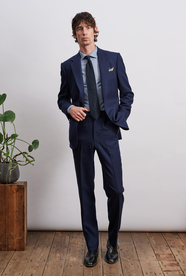 Image of Navy Twill Wool