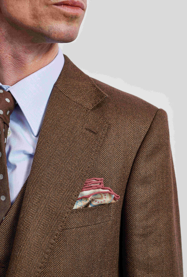Image of Oak Herringbone Wopol Linen
