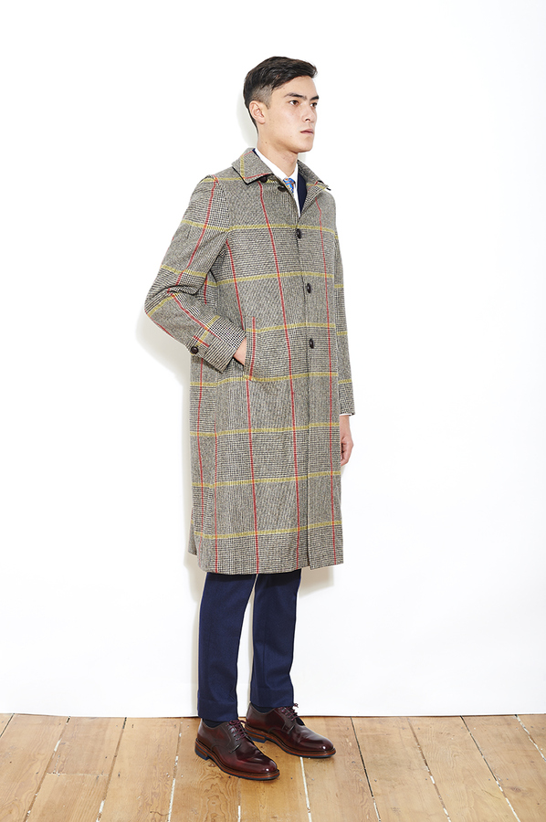 Image of Tokyo Check Tyrol Wool Overcoat
