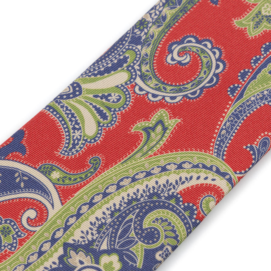 Image of Red Paisley Affair Silk Tie