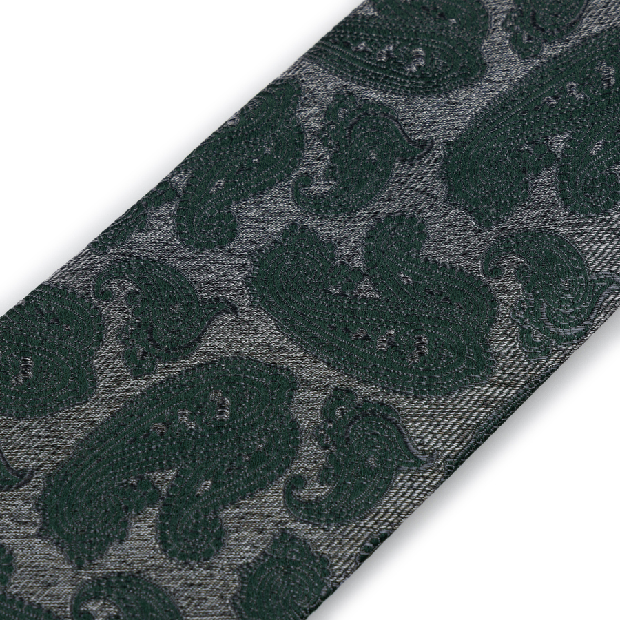 Image of Green Paisley Silk Tie