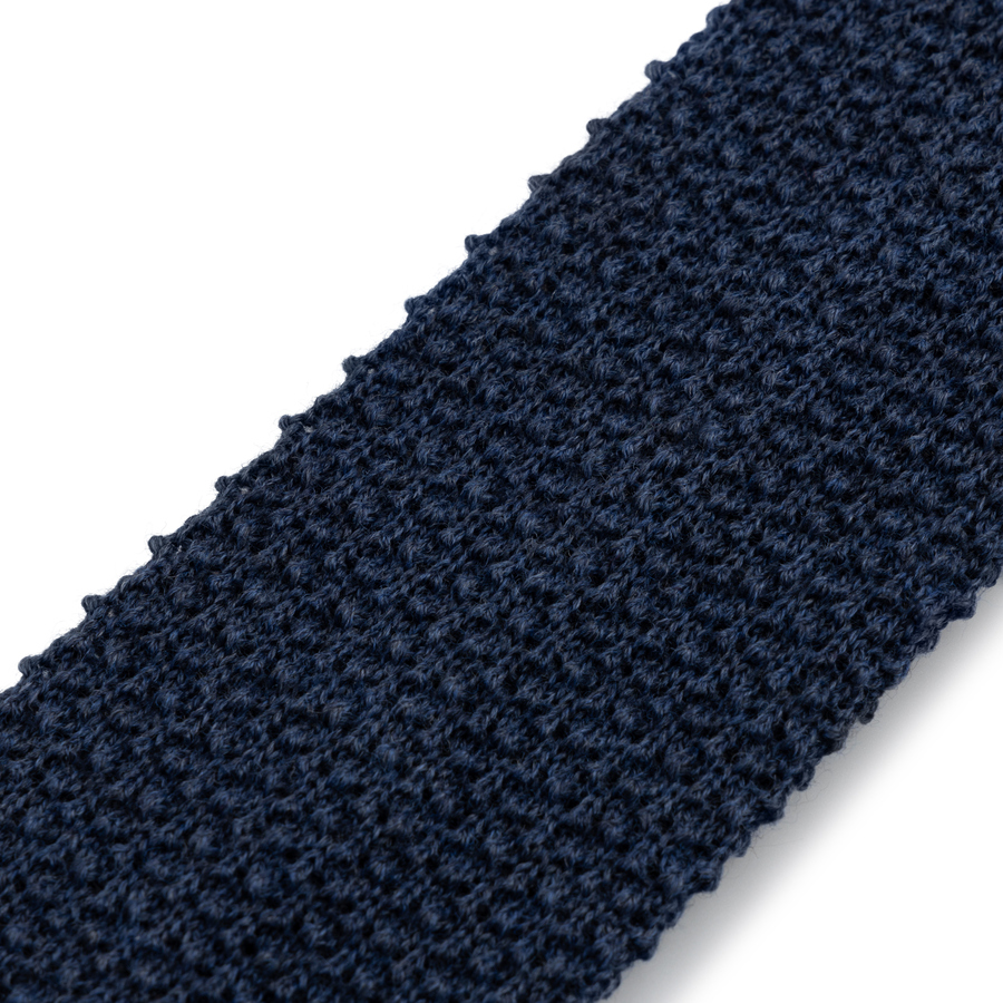 Image of Blue Knitted Wool Tie