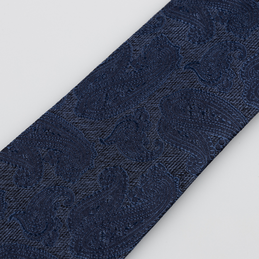Image of Dusk Blue Paisley Silk Tie