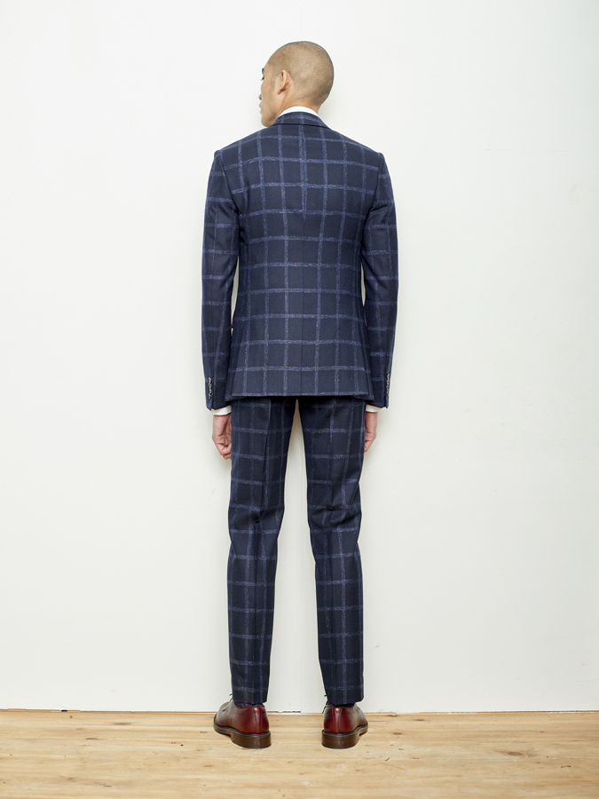 Image of Navy Windowpane Flannel