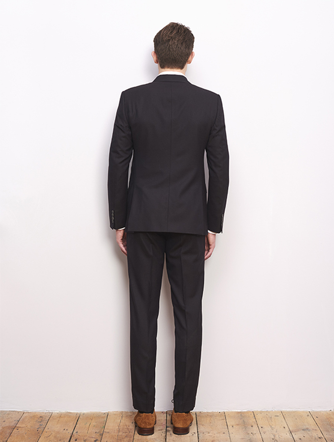 Image of Black Amber Super 120 Wool Suit