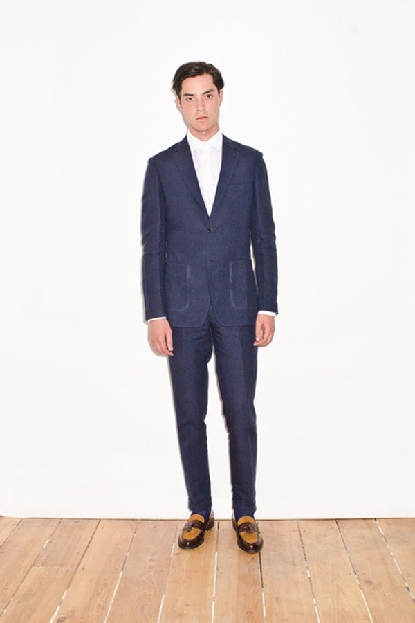 Navy Irish Linen Suit