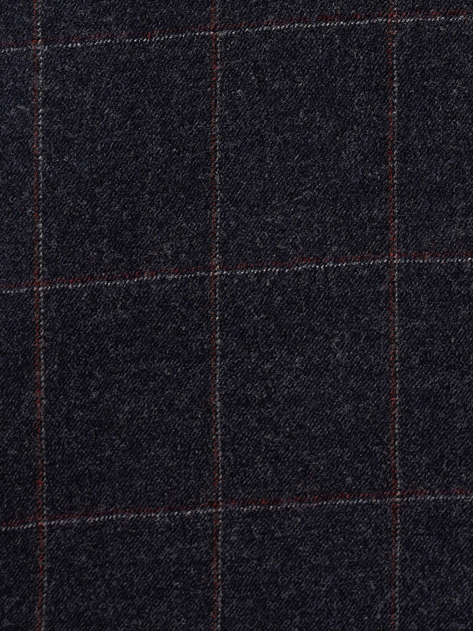 Image of Charcoal Windowpane Merino Wool