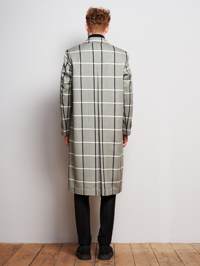 Image of Check Tyrol Wool Overcoat