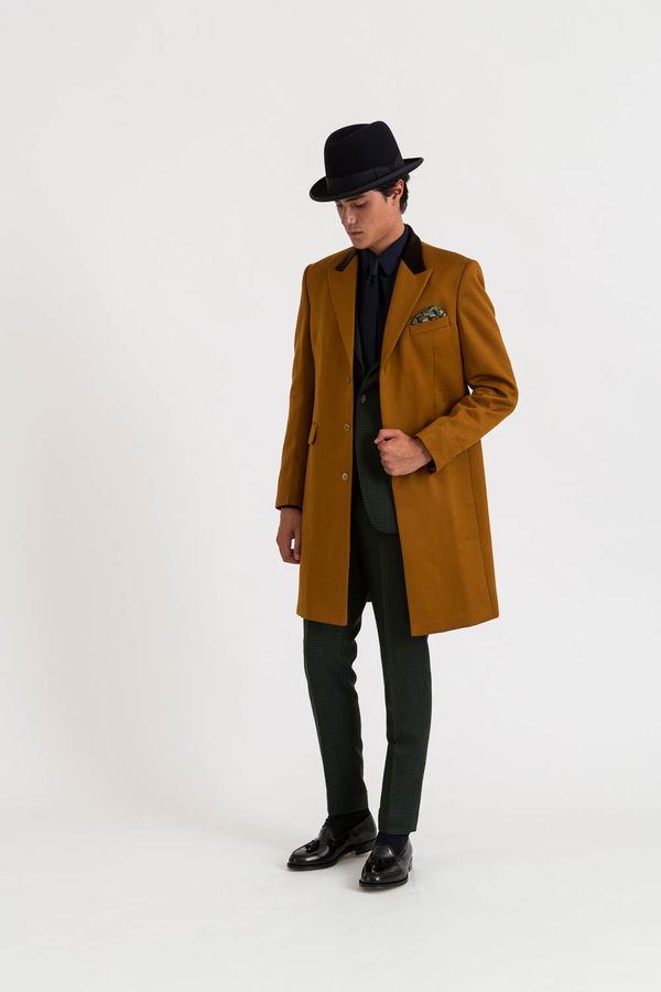 Image of Gold Wool Dreyfus Overcoat