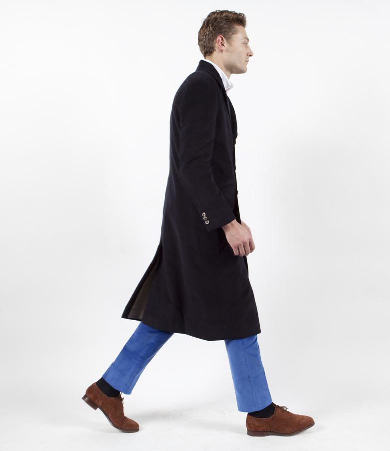 Image of The Anton Overcoat: Navy Moleskin